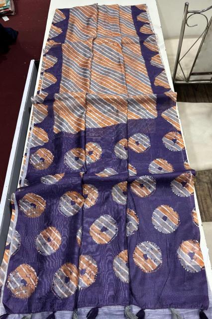 Akshara linen digital print lowest price sarees online
